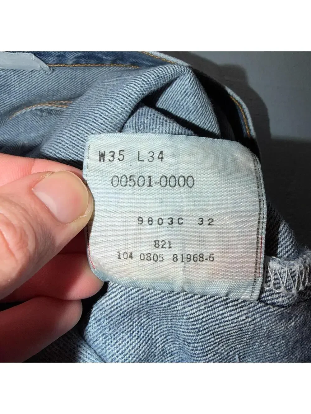 Levis 501 Vintage Y2K Mexico Straight Leg Jeans 35x34 90s Light Wash Act 32x29